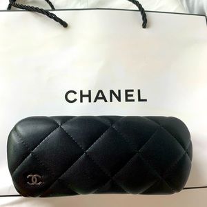 AUTHENTIC NWOT CHANEL BLACK GLASSES CASE